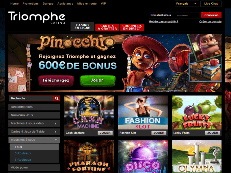 Casino Triomphe Bonus Code